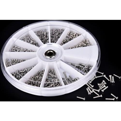 Hot Sale 600pcs/box 12 Kinds of Stainless Steel Small Screws Nuts Assortment Kit Repair Part Tools For Watch Eye Glasses Clock
