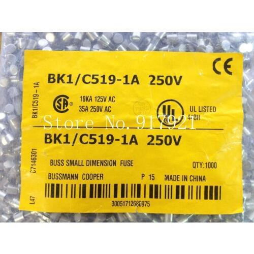 [ZOB] The United States Bussmann BK1/C519-1A 1A250V 4X15 BUSS imported glass fuse --200pcs/lot