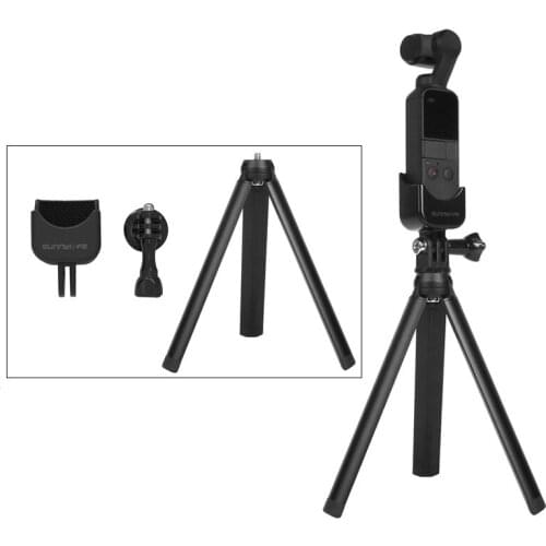 DJI OSMO Pocket Mount Multi-function expansion adapter +Aluminum alloy Mini Tripod For DJI OSMO Pocket Action Camera Accessories