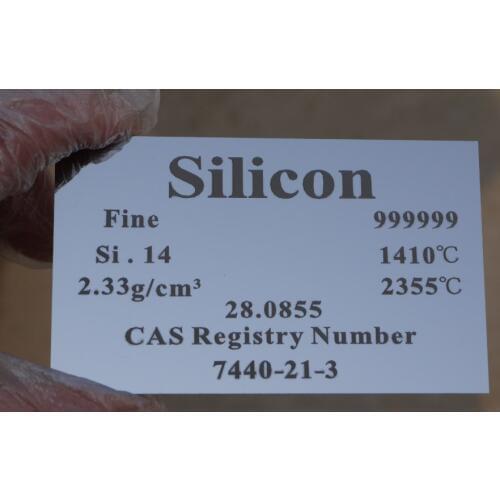 Silicon, monocrystalline silicon, periodic phenotypic element plate, 0.65*60*100mm, weighing about 8.96g, Si equal to 6N