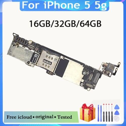 16GB 32GB 64GB for iphone 5 Motherboard with Full Chips,100% Original unlocked for iphone 5 5g Logic board ,with Free iCloud