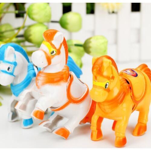 Cute Kawaii Animal Running Moving Horse Retro Classic Clockwork Toy Gift for Children Vintage Wind Up Toy