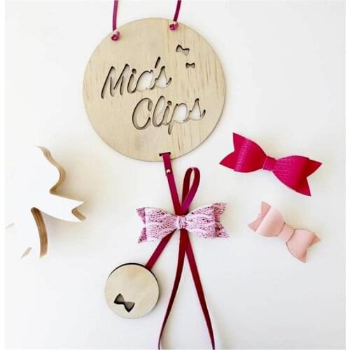 Kids Room Wall Hanging Decoration Wood Chip Hairpin Storage Clips Photos Nordic LOVE/Meow/Family/Cloud/Letters Tent Decorative