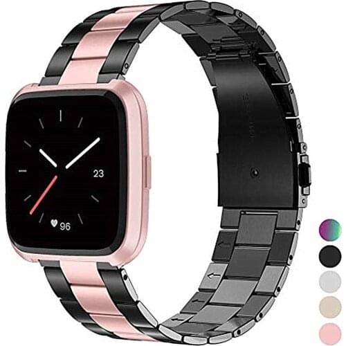 Stainless Steel Wrist Strap For Fitbit Versa 2 Metal Bracelet For Fitbit Versa Lite Smart Watch Band Replacement Accessories New