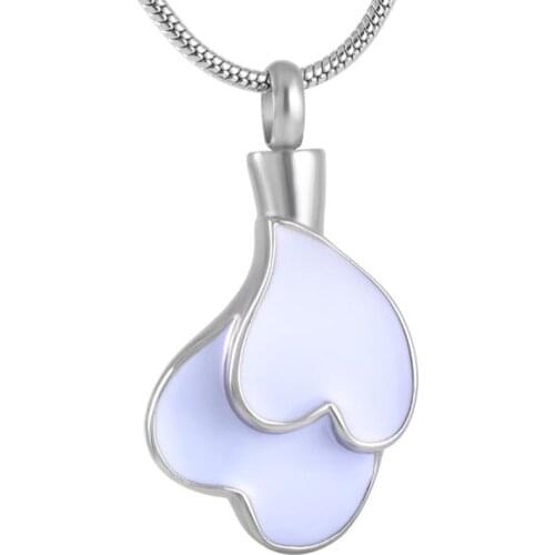 Never fade Double heart pet memorial jewelry My Babys funnel memorial keepsake creemation jewelry for My Love