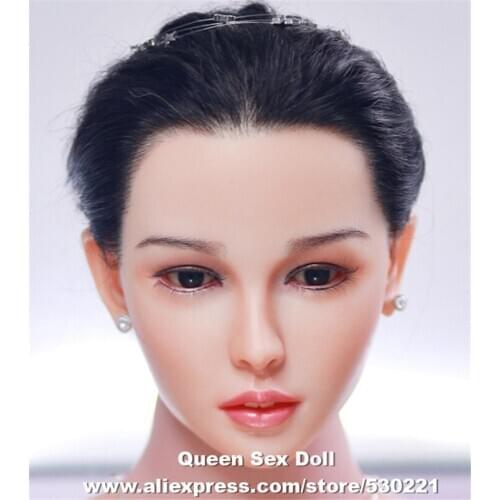 NEW Implanted Hair And Eyebrow Solid Silicone Sex Doll Head Oral Japanese Adult Doll Heads Oral Sexy Product For Men