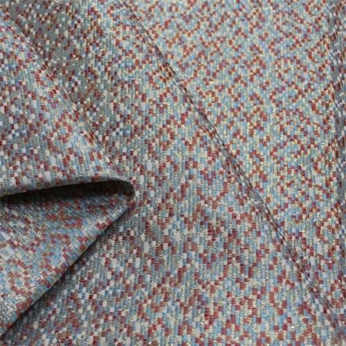 NW99 Gird Filigree Embroidered Brocade Fabric Chinese Cheongsam Clothes Dress Jacket Green DIY Sewing Materials Home Textiles