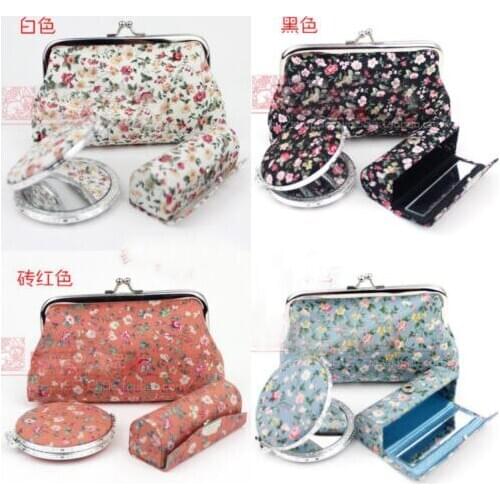 Wholesale 4 Sets Chinese Handmade Make-Up Mirror, Wallet, Lipstick Box Gift Sets