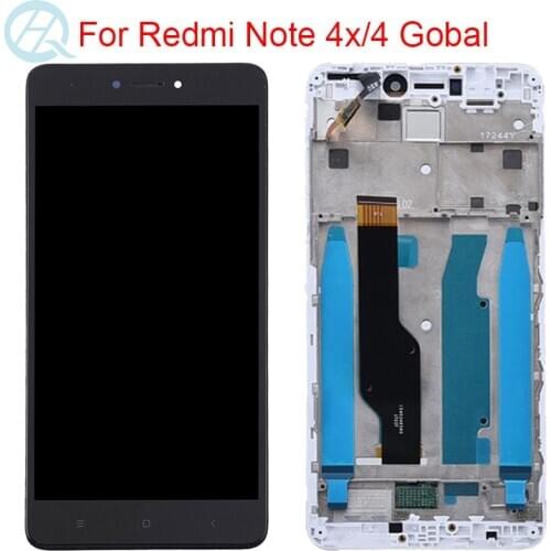Original LCD For Xiaomi Redmi Note 4 Version Global Display With Frame 10 Touch 5.5" Screen Redmi Note 4X Snapdragon 625 LCD