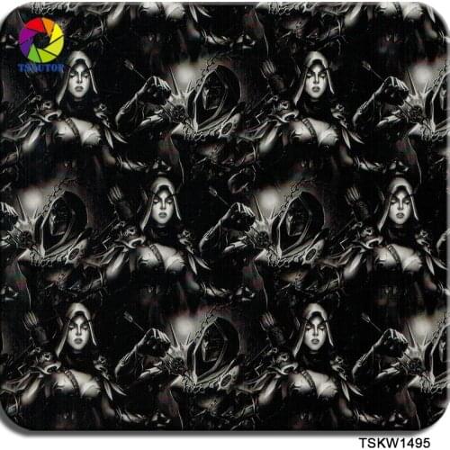 Free shipping 0.5m*2m/10m TSKW1495 popular hydrographic dipping film water transfer printing film