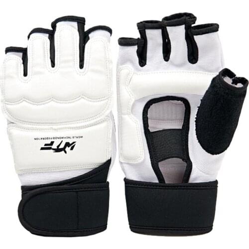 Half Finger Boxing Gloves PU Leather MMA Kick Boxing Gloves Karate Muay Thai Training Workout Gloves Kids Men Leather Gloves