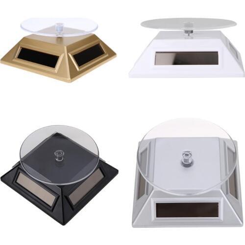 Solar Showcase 360 Turntable Rotating Jewelry Watch Ring Display Stand Phone Stand Display Jewelry Organizer Hard Display Stand