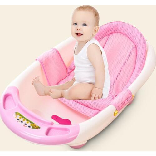 Baby Adjustable Tub Anti-skid T-shaped Shower Net Baby Care Net Baby Bath Net Toys Entertainment Time Bathtub Bathroom Shower