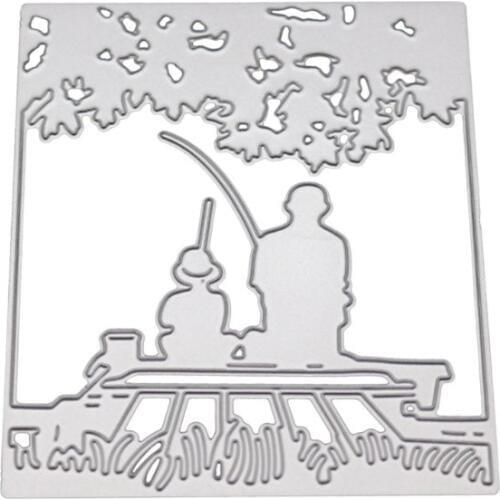 Fishing Metal Cutting Dies Stencil DIY Scrapbooking Album Stamp Paper Card Embossing Craft Decor