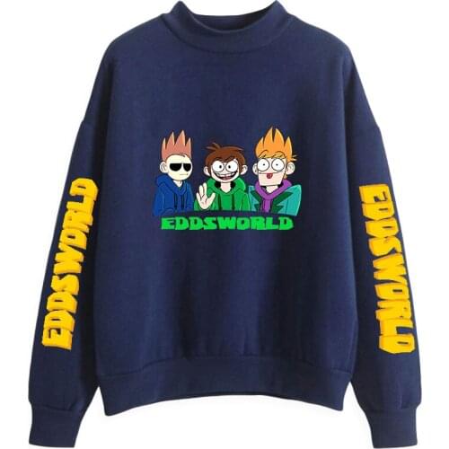 WAWNI Eddsworld Sweatshirt Hip Hop Turtlenecks Thin Sweatshirts Casual Pullover New Fashion O-neck Men Womens Clothing 2021