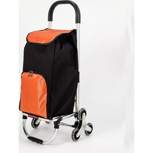 Trolley cart on Wheels Woman Market shopping cart Foldable shopping basket elderly Stairs Trailer cart handbags shopping bags