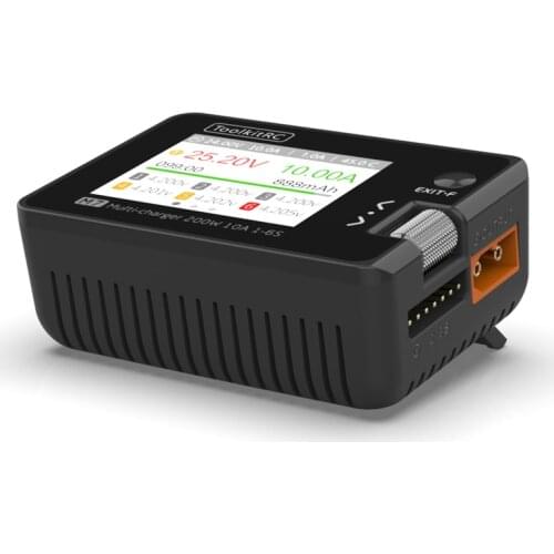 ToolkitRC M7 DC 200W 10A Balance Charger Discharger for 1-6S Lipo Battery With Voltage Servo Checker ESC Receiver Signal Tester