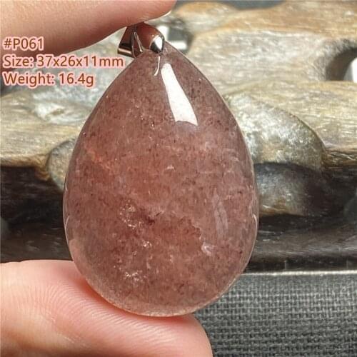 Top Natural Strawberry Quartz Stone Pendant Jewelry For Women Man Crystal Healing Luck 37x26x11mm Beads Necklace Pendant AAAAA