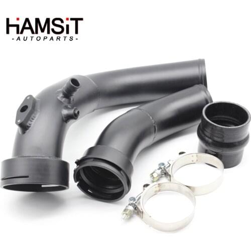 Hamsit Intake Turbo Charge Cooling Pipe Kit Aluminum For 12-16 BMW N55 F20 F23 F30 F31 M135i M235i
