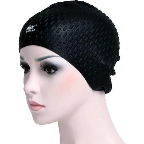 1 PC Swimwear Anti-adhesive Hair 3D Ear Protection Diving Drop Particles Waterproof Silicone Swimming Cap