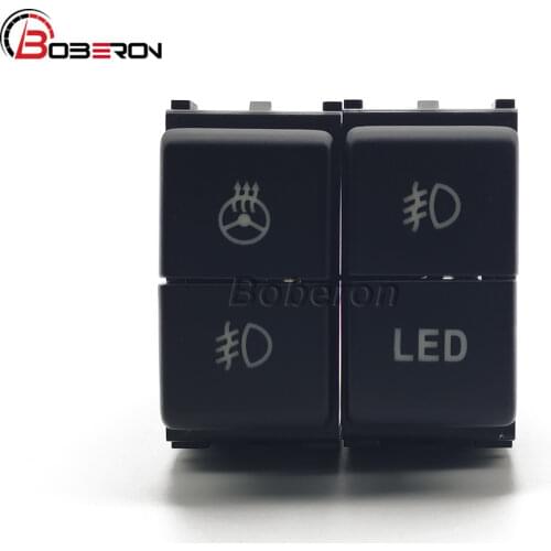 Dual Switch Car Front Fog Light Switch LED Button With Connection Wire for Nissan Patrol Y61 Y62