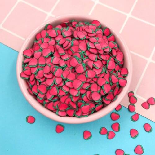 100g/lot Simulation Fruits Mango Litchi Slices Polymer Clay Sprinkles for Crafts Making DIY Nail Art Decoration Slime Filler 5mm