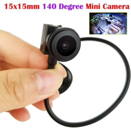 15x15mm Mini 140 Degree Wide Angle Mini Camera 700tvl CMOS Analog Micro With audio mic CCTV Security Camera