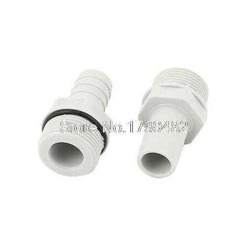 2Pcs 3/4 BSP Male Thread Pipe Fitting to 16mm Barb Hose Tail Connector