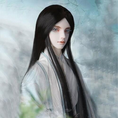 2021 Long Style 1/3 1/4 1/6 1/8 High Temperature Wire Straight BJD Wig For Doll Hair Wig