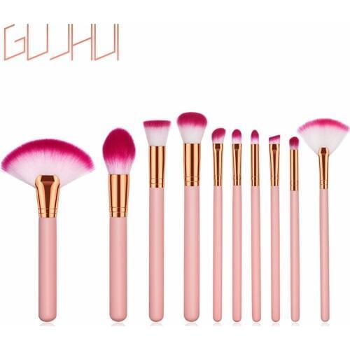 4\10pcs Professional Makeup Brushes Set Foundation Powder Blusher Contour Eyeshadow Beauty Cosmetics Makeup Brush Tools Kit