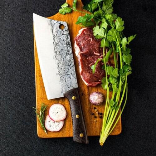 5Cr15 molybdenum vanadium steel hand forging knife bone picking knife hammer grain kitchen knife kitchen slicing knife