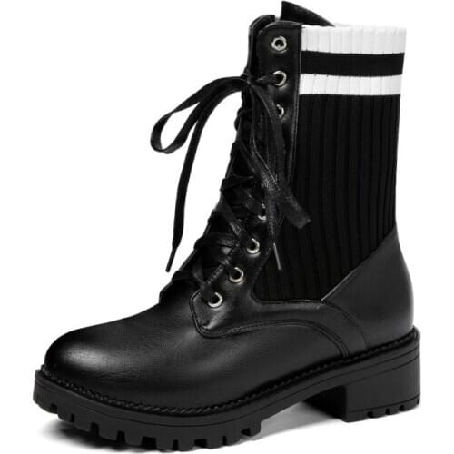 Big Size Simple stitching Martin boots boots women shoes ankle boots for women ladies boots shoes woman winter