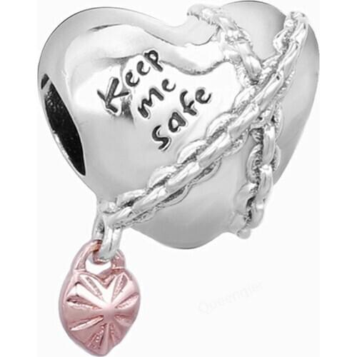 925 Sterling Heart Charms Bead European Charm For Original Bracelet DIY Pendants Beads Girl Women Girl Jewelry Making