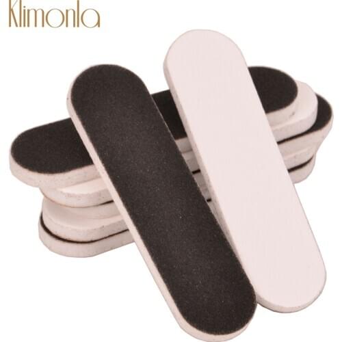 50Pcs/Lot Double-sided Nial Files 180/240 Grit White Black Gel Sandpaper Sanding Polish Pedicure Small Strips Nail Tool Files