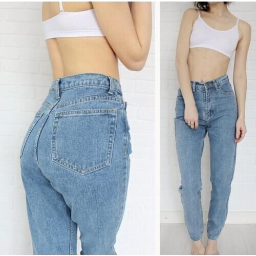 Denim jeans women Europe and the new with retro waisted Jean Haren pants jeans
