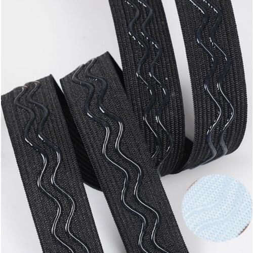 1“ 25mm rubber band silicone elastic webbing Black White Women Bra Strap Accessories shoulder tape Lace Elastic Band Trim