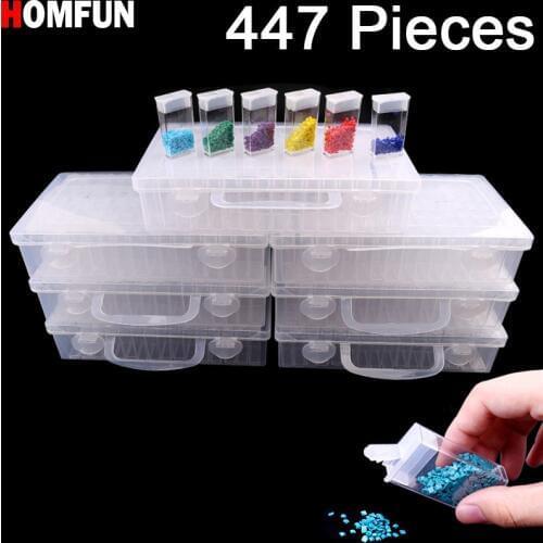 HOMFUN New Diamond embroidery diamond painting tool! Daimond transparent plastic storage box, jewelry Drill Storage Box Gift