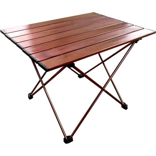 Lightweight Aluminum Alloy Folding Table Frosted & Durable For Camping & Fishing