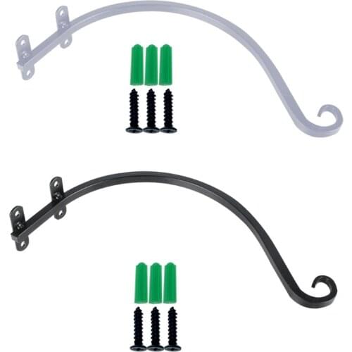 Solid Thicken 12in Outdoor Wall Light Hook Bracket Decorative Wall Hanger for Wind Chimes Garden Hanging Basket Planter