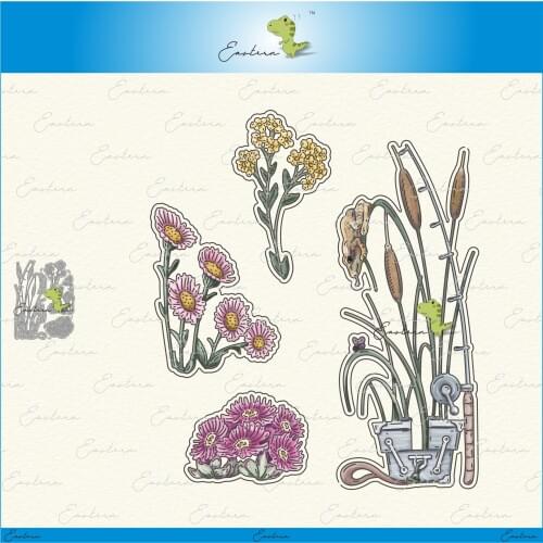 Flowers in water metal cutting dies 2021 new diy die molds Scrapbooking Paper Making die cuts crafts die cuts large die