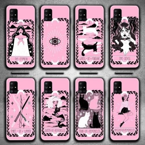 Lovely omens tarot pink Phone Case For Samsung Galaxy A21S A01 A11 A31 A81 A10 A20E A30 A40 A50 A70 A80 A71 A51