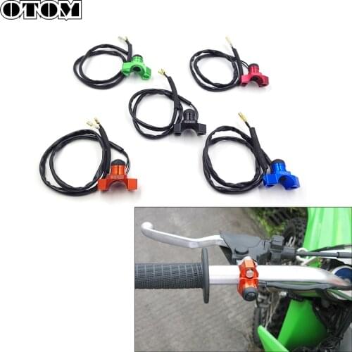 OTOM Aluminum CNC Universal Motorcycle Engine Stop Start Kill Switch Button Dirt Pit Bike Quad