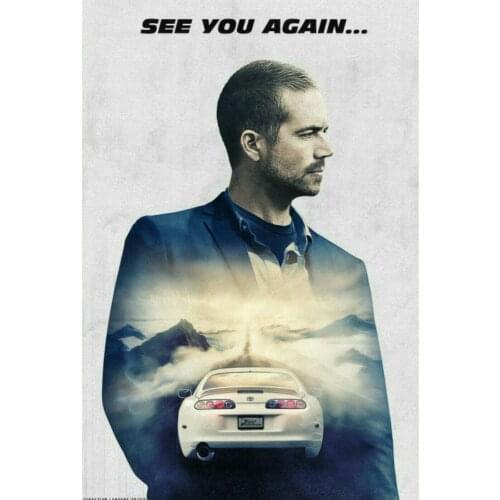 See You Again Paul Walker American Actor Star Picture Art Film Print Silk Poster for Your Home Wall Decor 24x36inch