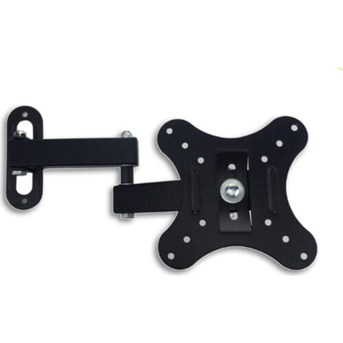 Adjustable 14-27-Inch TV Wall-Mounted Bracket, Flat-Sn TV Frame, 15-Degree Tilt, Mobile LCD TV Monitor Bracket