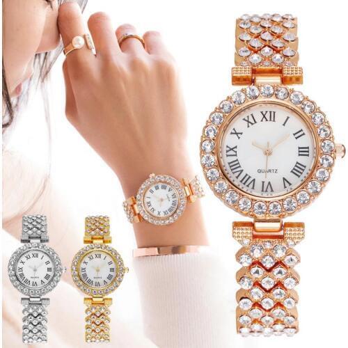 Luxury Bracelet Watch Women Quartz Watch Rhinestone Watch Fashion Lady Wristwatch Clock Relogio Feminino
