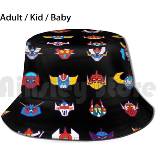 071B 70S Robots Color Sun Hat Foldable UV Protection Grendizer Classic Robot Classic Classic Manga Classic Anime