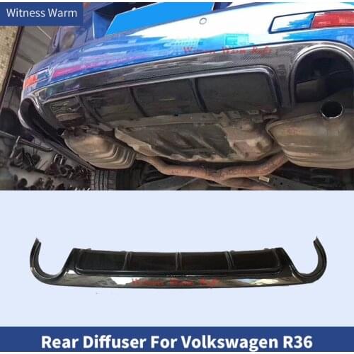 High Quality Carbon Fiber/FRP Rear Bumper Diffuser Lip Spoiler Fit for Volkswagen R36 Rear Lip Car Body Kit 2010-2015