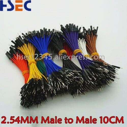 Top Quality 100pcs 1P 10CM breadboard jumper wires male to male computer wires dupont cable jumper wire female female male wires