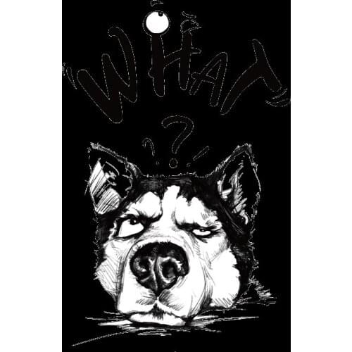 Funny expression Husky Dog Patch Clothes Fabric Heat Transfer Printing Baby T shirt girl iron on patches for clothing Stickers