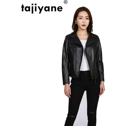 Spring Genuine Autumn Leather Jacket Women Sheepskin Coat Female Motocycle Womens Leather Jacket Clothing 17151 WPY827